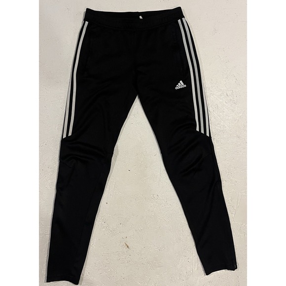 Adidas Track Pants Women Size Small Black Tiro 17 Climacool 3 Stripe Zip Ankle - Picture 1 of 12
